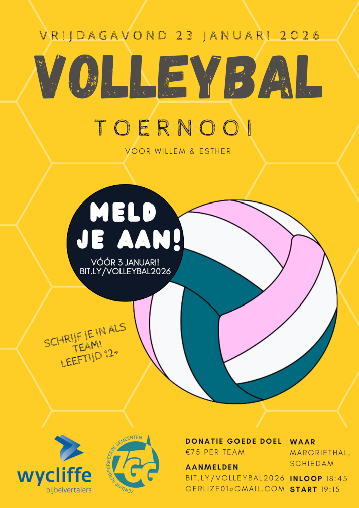 Volleybaltournooi poster
